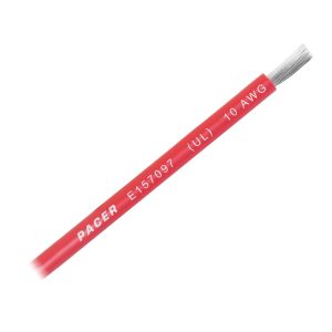 PACER WUL10RD-FT RED 10 AWG BATTERY CABLE - SOLD BY THE FOOT