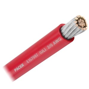 PACER WUL2/0RD-FT RED 2/0 AWG BATTERY CABLE - SOLD BY THE FOOT