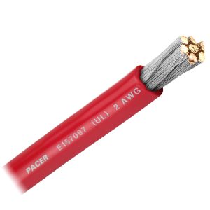 PACER WUL2RD-FT RED 2 AWG BATTERY CABLE - SOLD BY THE FOOT