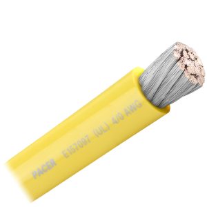 PACER WUL4/0YL-FT Yellow 4/0 AWG Battery Cable - Sold By The Foot