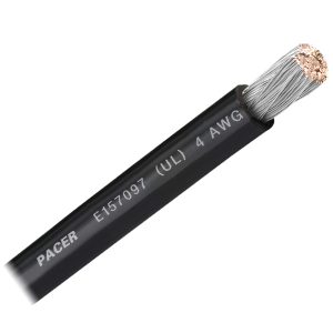 PACER WUL4BK-FT BLACK 4 AWG BATTERY CABLE - SOLD BY THE FOOT