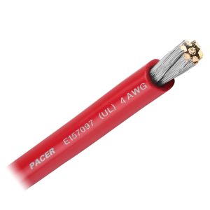 PACER WUL4RD-FT RED 4 AWG BATTERY CABLE - SOLD BY THE FOOT