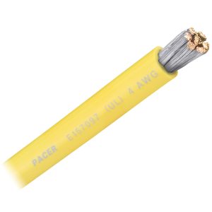 PACER WUL4YL-FT YELLOW 4 AWG BATTERY CABLE - SOLD BY THE FOOT