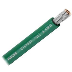 PACER WUL6GN-FT Green 6 AWG Battery Cable - Sold By The Foot