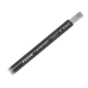 PACER WUL8BK-FT BLACK 8 AWG BATTERY CABLE - SOLD BY THE FOOT