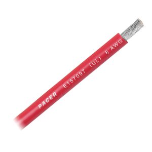 PACER WUL8RD-FT RED 8 AWG BATTERY CABLE - SOLD BY THE FOOT