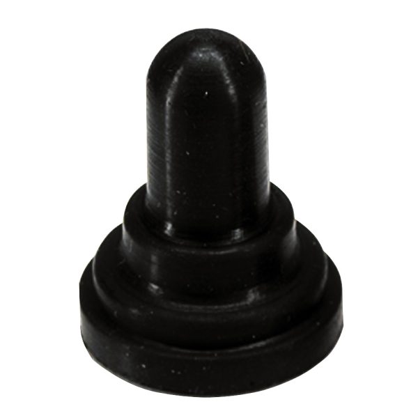 PANELTRONICS 048-002 TOGGLE SWITCH BOOT - 23/32 INCH ROUND NUT - BLACK F/TOGGLE SWITCH