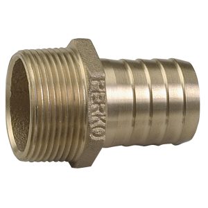 PERKO 0076DP6PLB 1 INCH PIPE TO HOSE ADAPTER STRAIGHT BRONZE