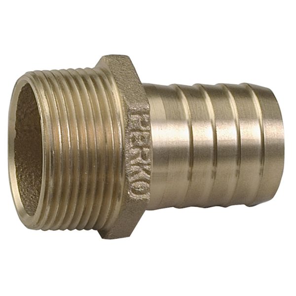 PERKO 0076DP6PLB 1 INCH PIPE TO HOSE ADAPTER STRAIGHT BRONZE
