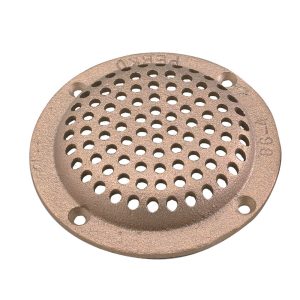 PERKO 0086DP4PLB 4 INCH ROUND BRONZE STRAINER