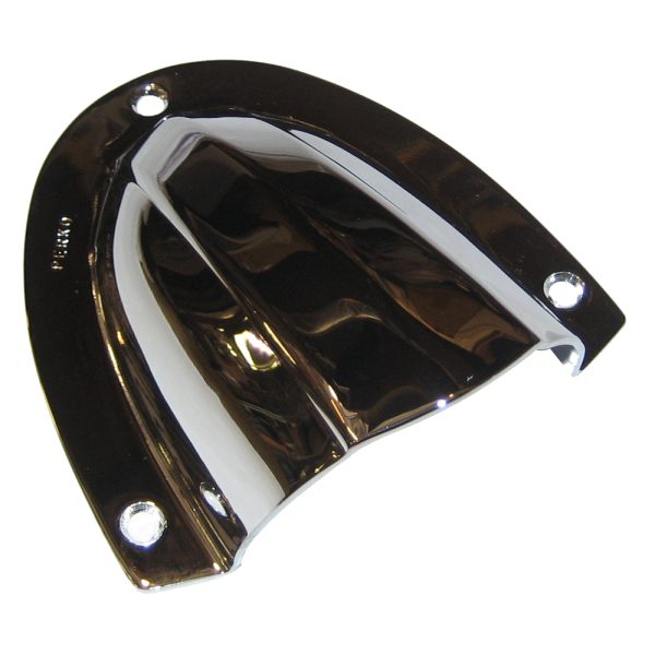 PERKO 0339DP0CHR CLAM SHELL VENTILATOR - CHROME PLATED BRASS - 4 INCH X 3-3/4 INCH