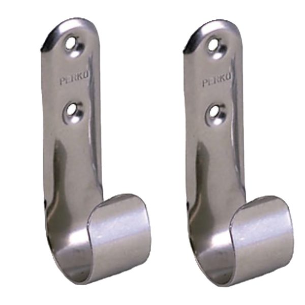 PERKO 0492DP0STS STAINLESS STEEL BOAT HOOK HOLDERS - PAIR