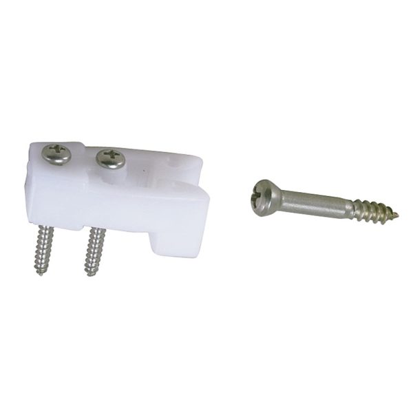 PERKO 0554DP DOOR CATCHES - WHITE NYLON/STAINLESS - PAIR