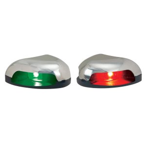 PERKO 0626DP0STS RED/GREEN HORIZONTAL MOUNT SIDE LIGHT PAIR - SS