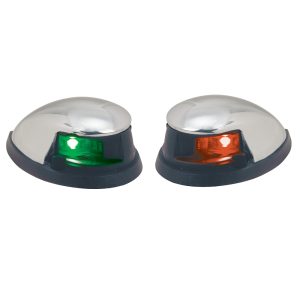 PERKO 0648DP0CHR RED/GREEN H0RIZONTAL MOUNT SIDE LIGHTS PAIR