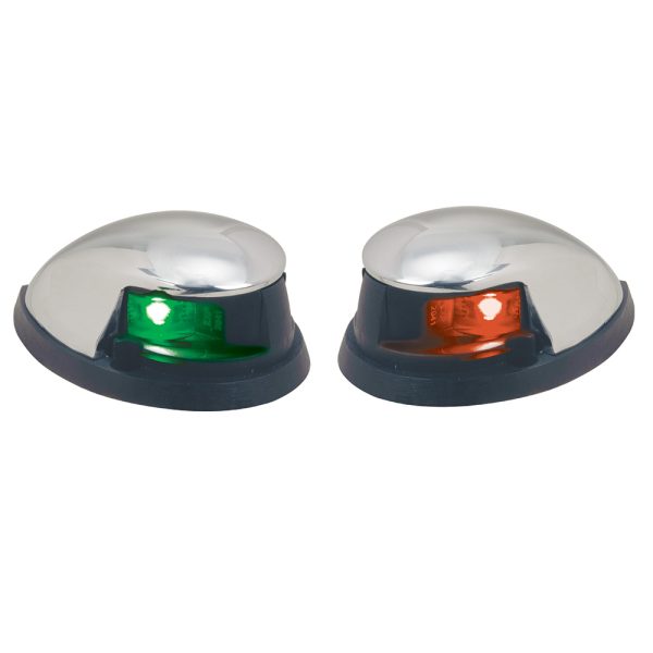 PERKO 0648DP0CHR RED/GREEN H0RIZONTAL MOUNT SIDE LIGHTS PAIR