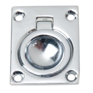 PERKO 0841DP0CHR CHROME PLATED ZINC FLUSH RING PULL 1-3/4 INCH X 1-1/8 INCH