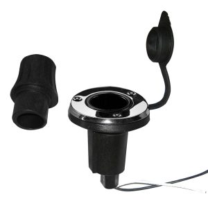 PERKO 1045P0SDP LOCKING COLLAR POLE LIGHT MOUNTING BASE - 2 PIN - ROUND - STAINLESS STEEL