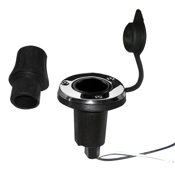 PERKO 1045P0SDP LOCKING COLLAR POLE LIGHT MOUNTING BASE - 2 PIN - ROUND - STAINLESS STEEL