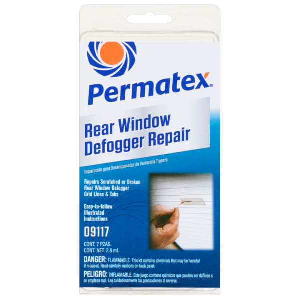 PERMATEX 09117 Rear Window Defroster Repair Kit; Use To Repair Damaged Rear Window Defogger Grids And Tabs; Single