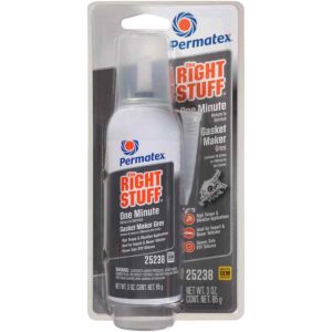 PERMATEX 25238 The Right Stuff 1 Minute Grey Gasket Maker, 3 oz (Case of 6)
