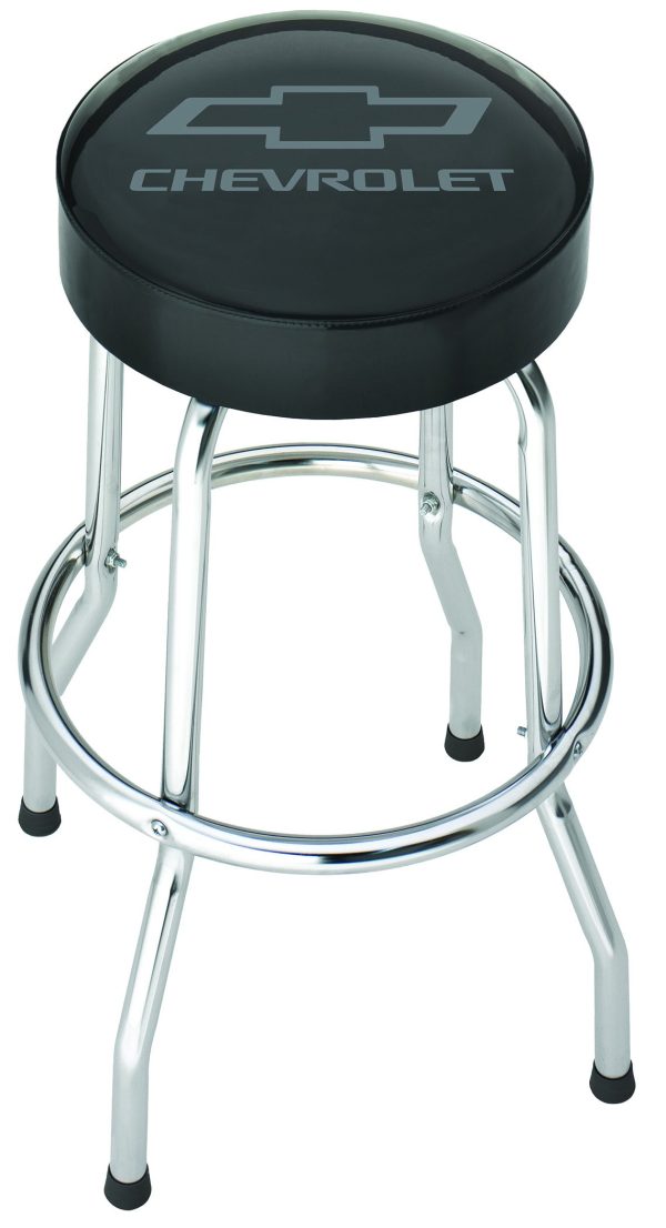 PLASTICOLOR 004790R01 Black/Grey Garage Stool (Chevrolet)