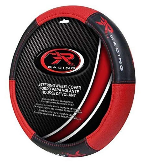 PLASTICOLOR 006768R04 R Racing Sport Red SWC, Steering Wheel Cover