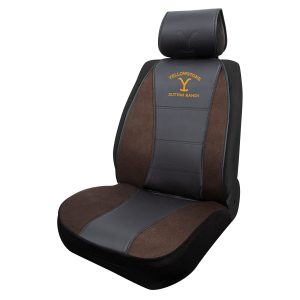 PLASTICOLOR 008726R01 Yellowstone Logo Truck Sized Premium 3pc Sideless Seat Cover