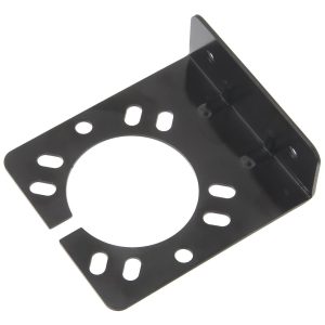 POLLAK 10-111UV MOUNTING BRACKET W/ WIRING SLOTS, Universal Mount; HD Slotted; 90 Degree Bent; Powder Coated; Black; Single