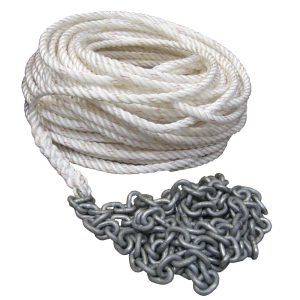 POWERWINCH P10293 150FT OF 1/2 INCH ROPE 10FT OF 1/4 INCH HT CHAIN RODE