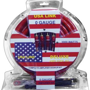 QPOWER 0GA USA LINK Usa Link 0 Gauge Amp Wiring Kit W/ Rca