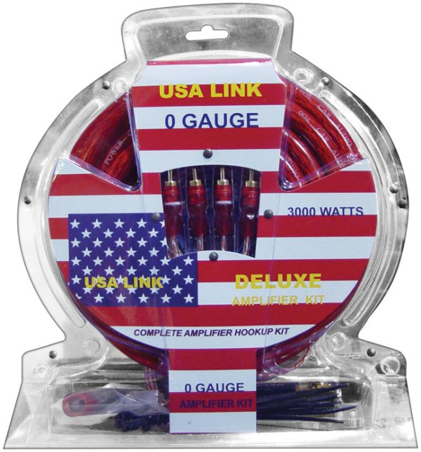 QPOWER 0GA USA LINK Usa Link 0 Gauge Amp Wiring Kit W/ Rca