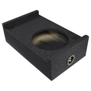 QPOWER QBSHALLOW10DF Single 10 INCH Universal Downfire Or Behind The Seat Emplty Enclosure