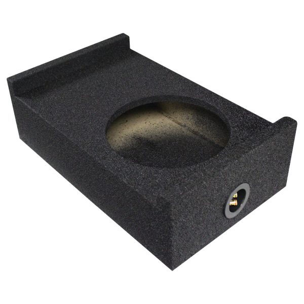 QPOWER QBSHALLOW10DF Single 10 INCH Universal Downfire Or Behind The Seat Emplty Enclosure