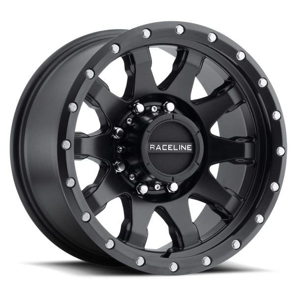 RACELINE 934B-21081-19 Wheels 934B CLUTCH Wheel Matte Black 20X10 INCH8X170 Bolt Pattern -19mm Offset/(4.75 INCHB/S) 10 Spoke Aluminum Passenger Car Wheels, Full Size Replacement Black Car Rims