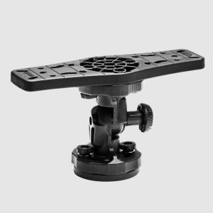 RAILBLAZA 11-4174-11 HEXX FISH FINDER MOUNT, Compatible With 12 Inch Screen Fish Finder; 6.6 Pound Hodling Capacity; 90 Degree Base Rotation/ 90 Degree Platform Rotation/ 180 Degree Tilt Range; Black; UV-Stabilised Fibreglass Reinforced Plastic