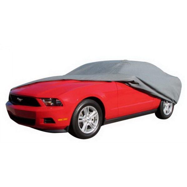 RAMPAGE 1306 EasyFit Car Cover for 17FT 1 INCH - 196 INCH Vehicles | 4-Layer, Lock, Cable & Storage Bag, Polypropylene, Grey Fits 17FT 1 INCH - 196 INCH Vehicles