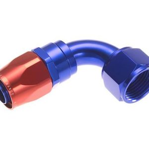 REDHORSE 1090-06-1 Hose End Fitting; 1090 Series; -6 AN Hose; -6 AN Outlet; 90 Degree; Anodized; Red/ Blue; Aluminum; Single
