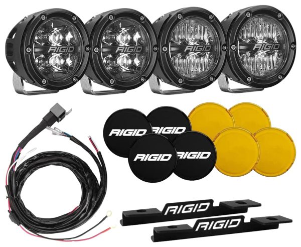 RIGID 46722 Dual Pod A-Pillar Mount Kit - Fits The 2021 Ford Bronco Full Size - Compatible with 360-Series, D-Series, Radiance Pods, Adapt XP, DXL