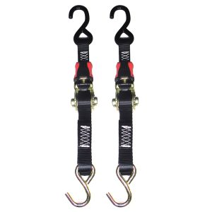 ROD SAVER RTD4 RUBBER RATCHET TIE-DOWN - 1 INCH X 4FT (PAIR)