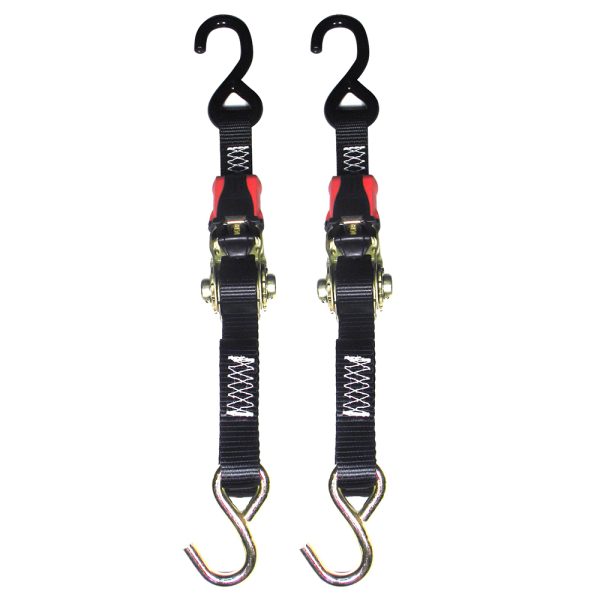 ROD SAVER RTD4 RUBBER RATCHET TIE-DOWN - 1 INCH X 4FT (PAIR)