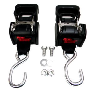 ROD SAVER SSRT40 STAINLESS STEEL RETRACTABLE TRANSOM TIE-DOWN - 40 INCH - PAIR