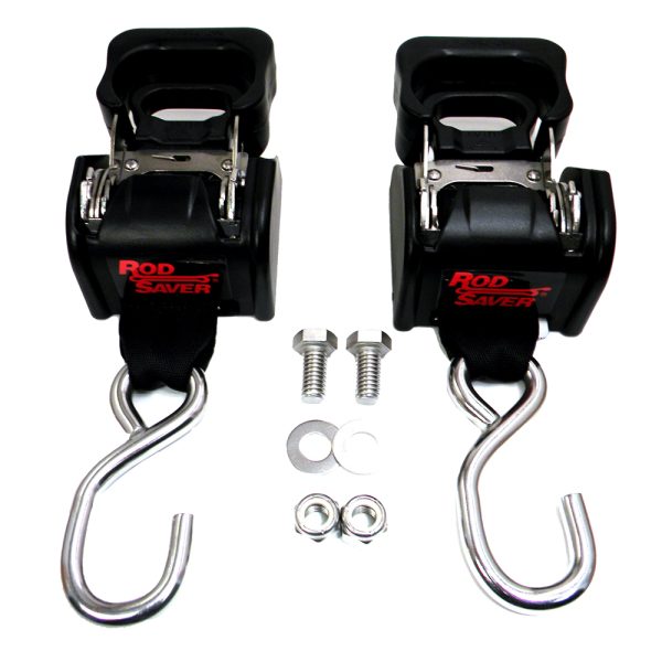 ROD SAVER SSRT40 STAINLESS STEEL RETRACTABLE TRANSOM TIE-DOWN - 40 INCH - PAIR