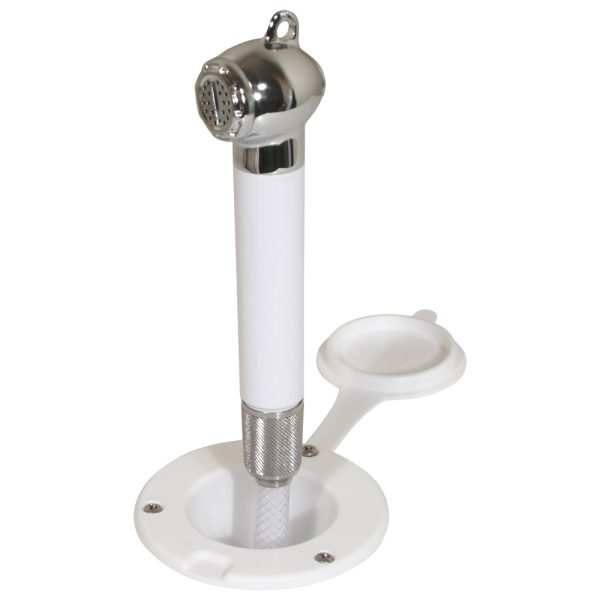 SCANDVIK 10055P RECESSED SHOWER W/ 6 FOOT HOSE - WHITE