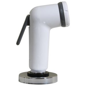 SCANDVIK 10196P STRAIGHT HANDLE PULL OUT SPRAYER - WHITE W/ 6FT HOSE