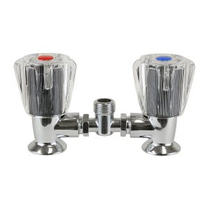 SCANDVIK 10401P MIXING BRIDGE WITH ACRYLIC KNOBS - 3/8 INCH