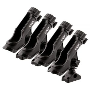 SCOTTY 230BKQUAD Powerlock Rod Holders with Side Deck Mount - 4 Pack