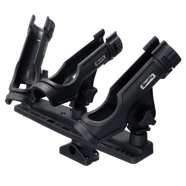 SCOTTY 256 TRIPLE ROD HOLDER WITH 3 230 POWER LOCK ROD HOLDERS