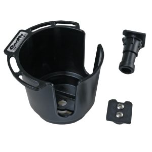 SCOTTY 311-BK DRINK HOLDER WITH BULKHEAD/GUNNEL MOUNT & ROD HOLDER POST MOUNT - BLACK