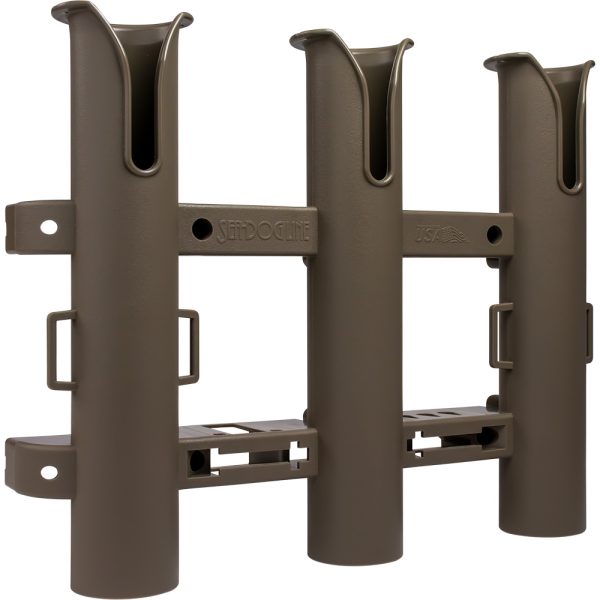 SEA-DOG 325034-1 TRIPLE THREAT 3 POLE ROD HOLDER FLAT DARK EARTH